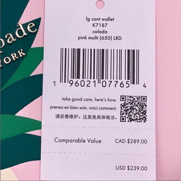 New Kate Spade pineapple large continental wallet - Picture 10 of 11